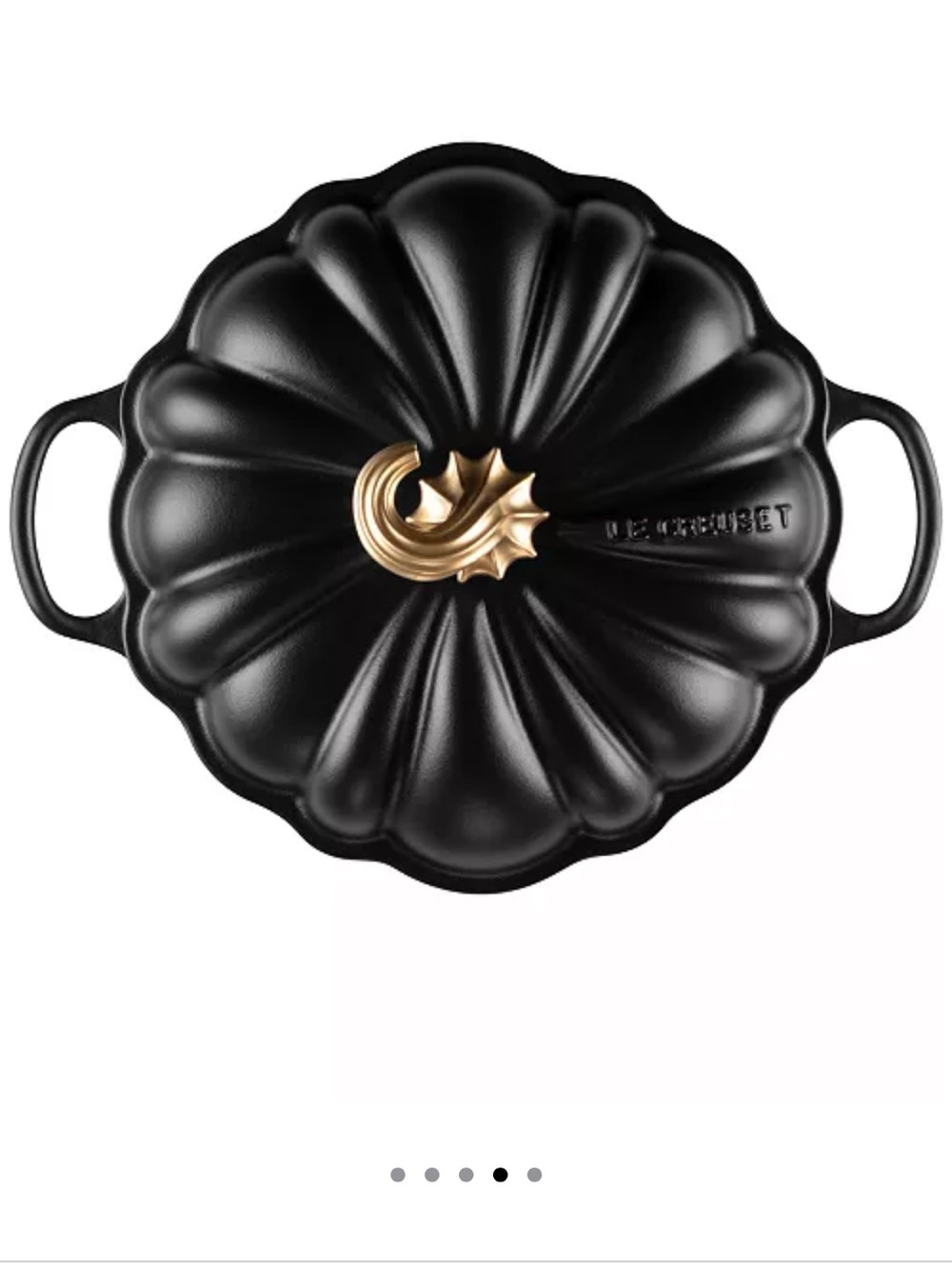 Le Creuset Enameled Cast Iron Signature 4 Qt. Pumpkin Dutch Oven with Lid - Picture 4 of 5